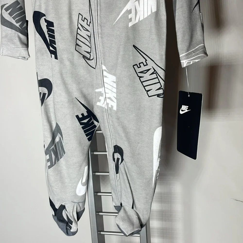 Nike Gray Logo Baby Onesie - Picture 4 of 5